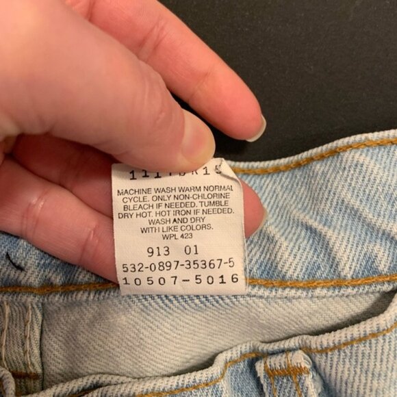 Levi's Thrasher Jorts Jean Shorts Denim Distressed Cutoffs 12th tribe light wash - Picture 15 of 15